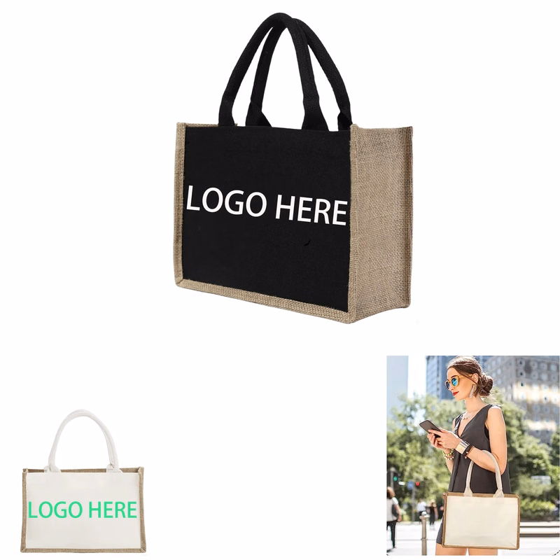 Burlap Canvas Tote Bag