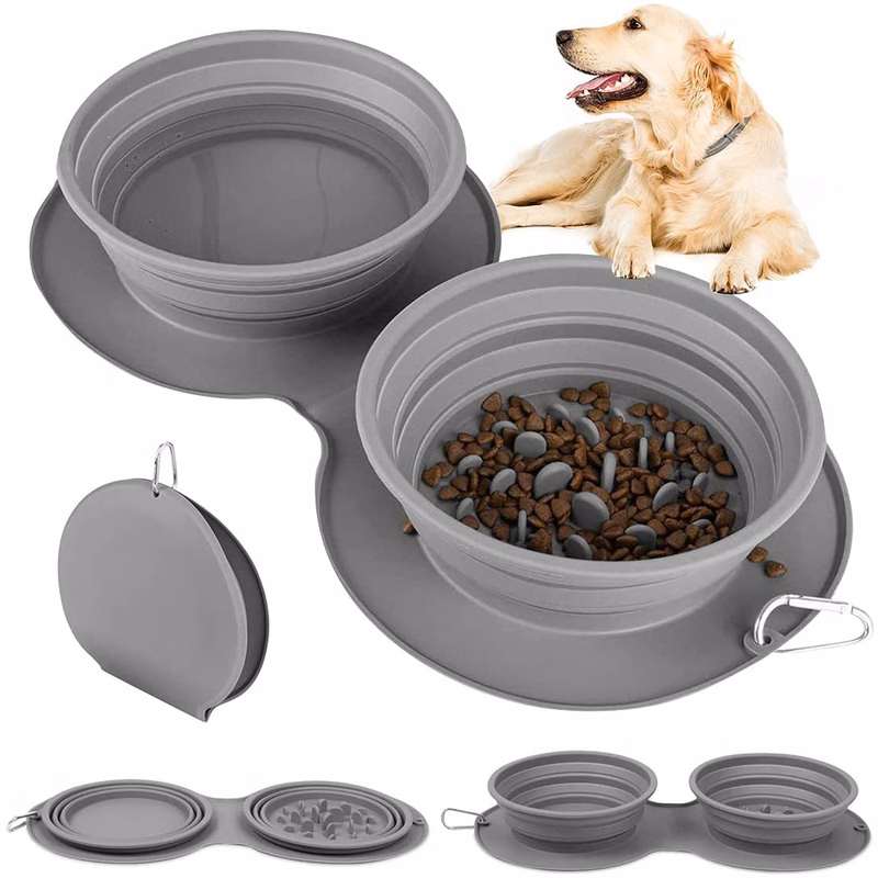 Portable Collapsible Pet Bowl for Eating and Drinking