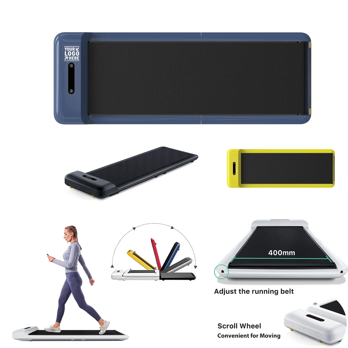 Folding Treadmill Foldable Walking Pad Ultra Slim Smart Fold Free Installation Gym Running Device
1
