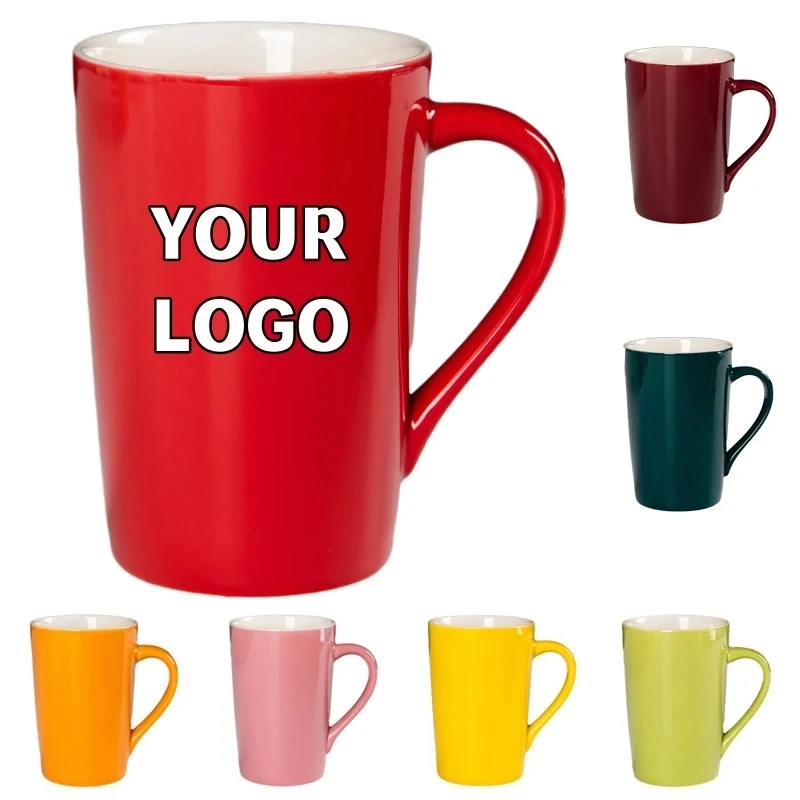 Custom Logo 12 oz Ceramic Coffee Mug 1
