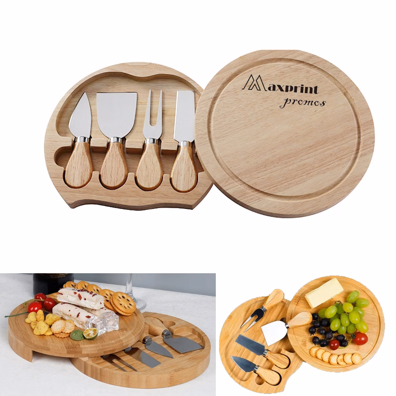 5-Piece Bamboo Cheese Board Set