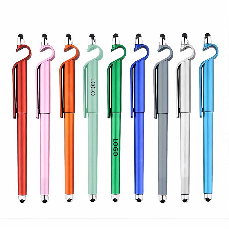 Touchscreen Ballpoint With Phone Stander MOQ 50PCS