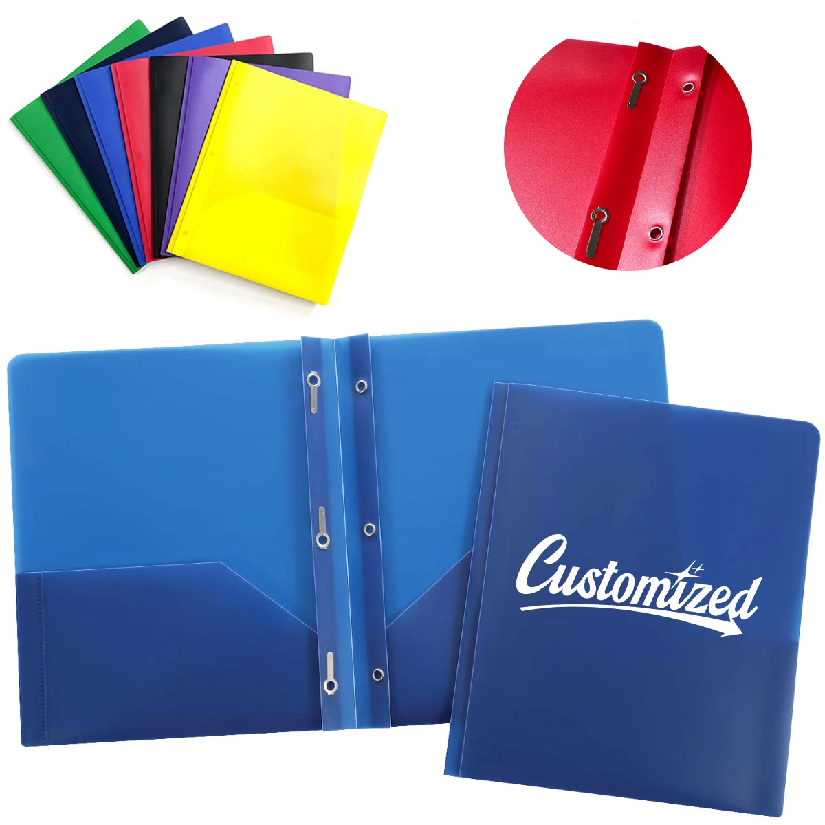 Poly Report Cover Folder with Clear Front and Color Back 1