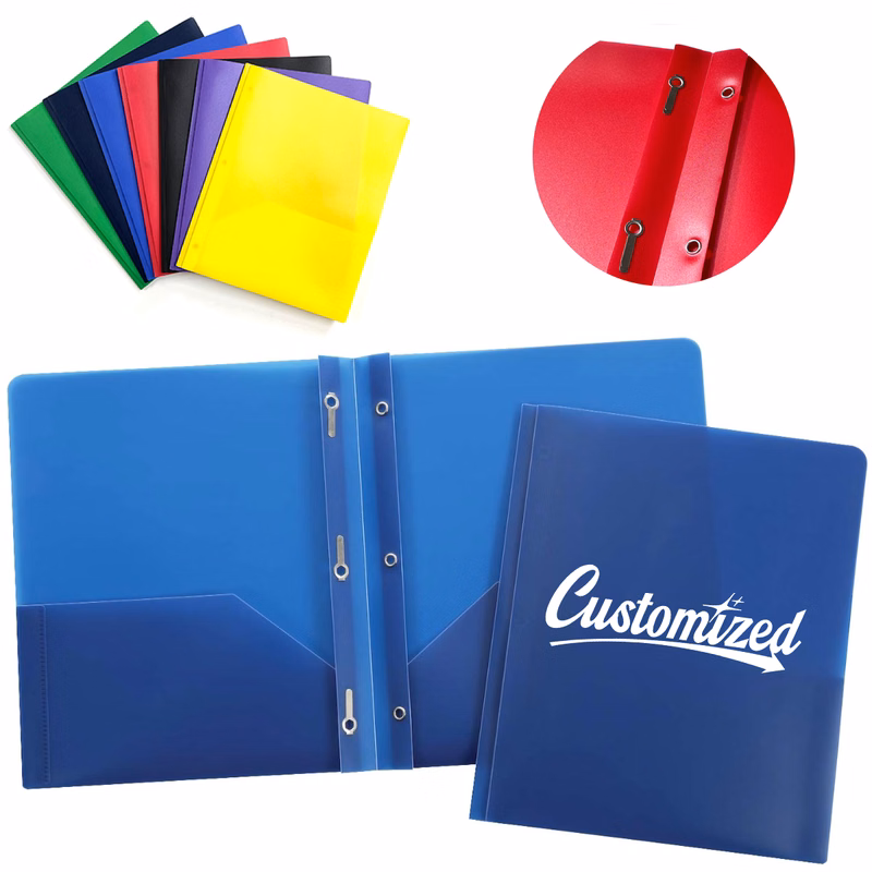 Poly Report Cover Folder with Clear Front and Color Back