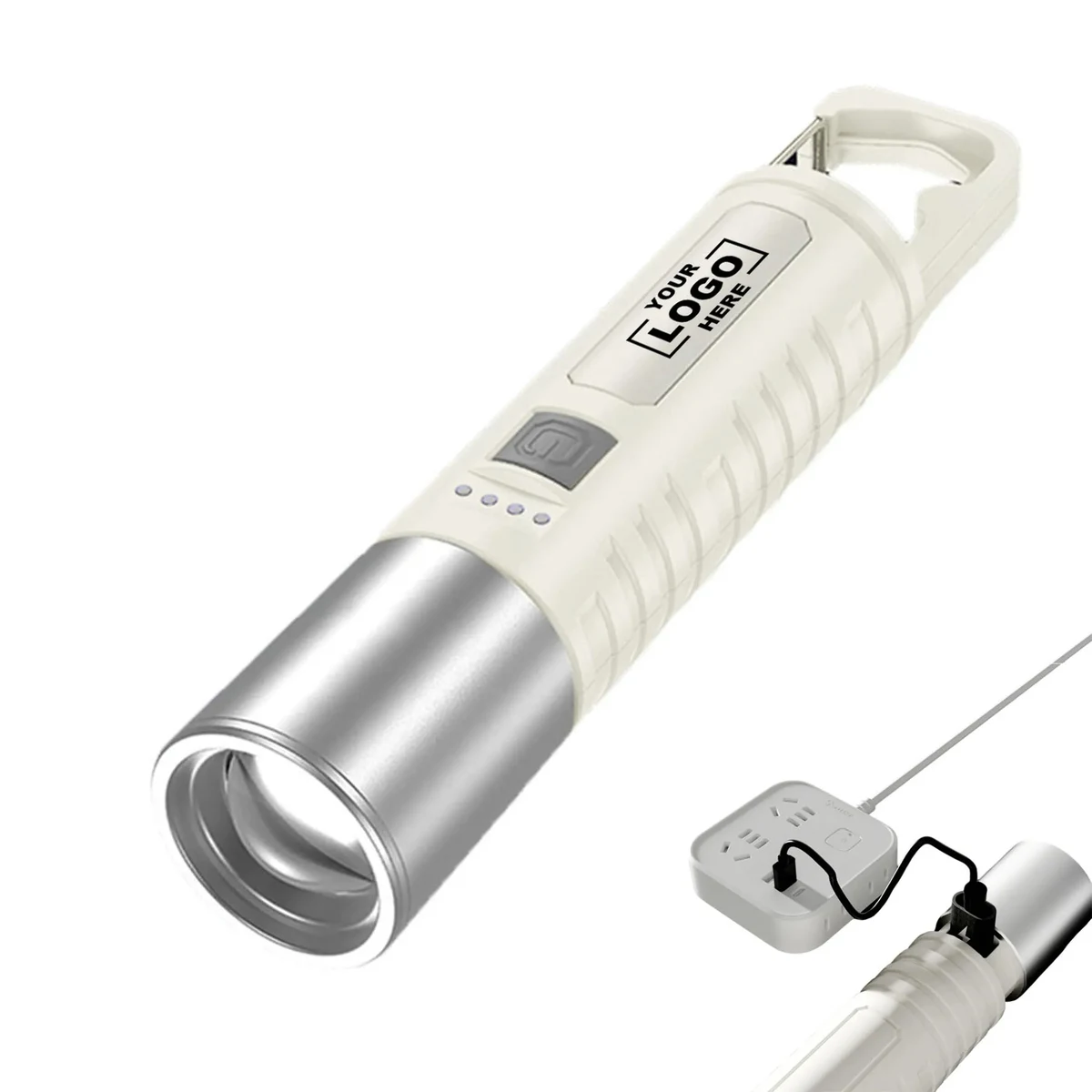 COB With Side Light Battery Display Flashlight 1