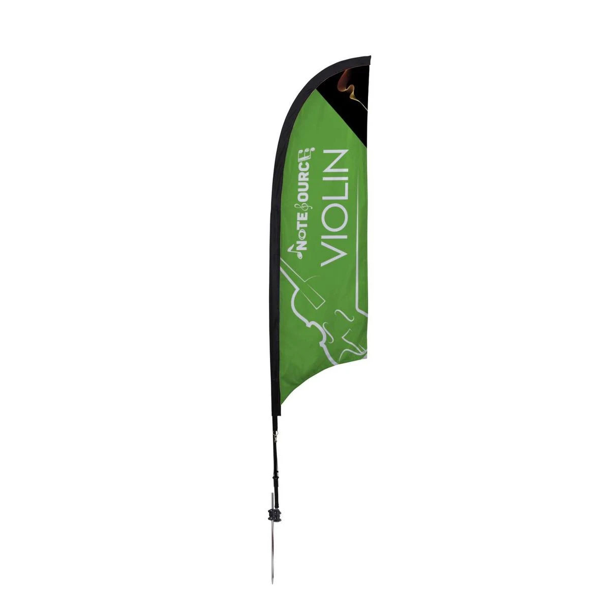 7' Elite Razor Nylon Sail Sign Kit (Single-Sided with Ground Spike) 1