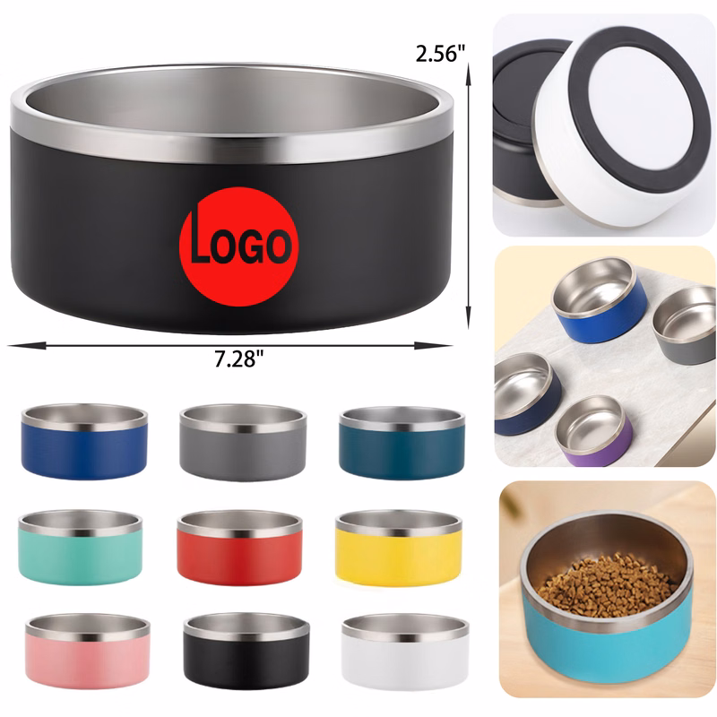 MOQ 50 PCS Stylish 42 OZ Stainless Steel Pet Dog Bowl