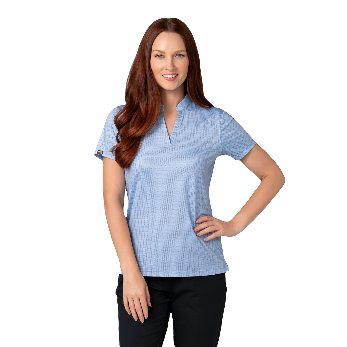 Storm Creek Women's Vacationer Printed Short Sleeve Polo 1