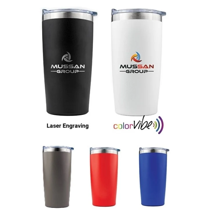 20 Oz. SipTek Powder Coated Tumbler w/Clear Slide Lid 1
