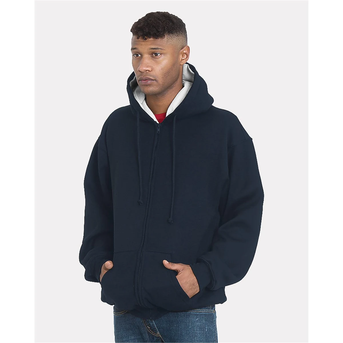 Unisex USA-Made Super Heavy Thermal Lined Full-Zip Hooded Sweatshirt - 940 1