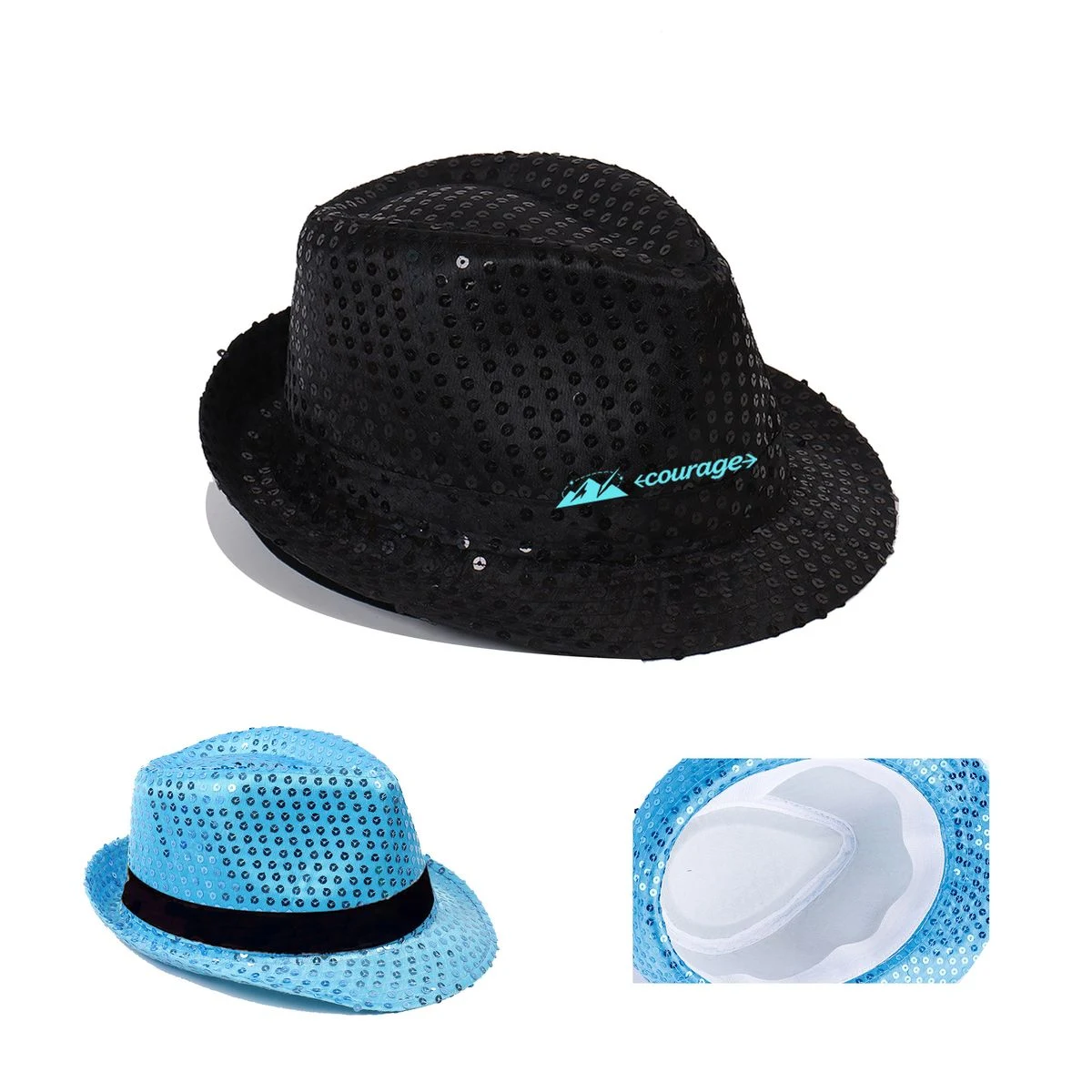 Sequined Jazz Hat Adults 1