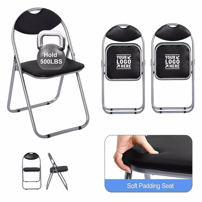 8 Packs Ultra Thick Padded Seat Comfortable Metal Folding Chairs