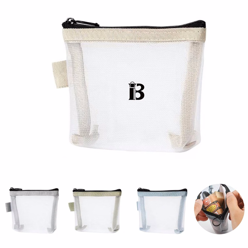 Transparent mesh storage bag