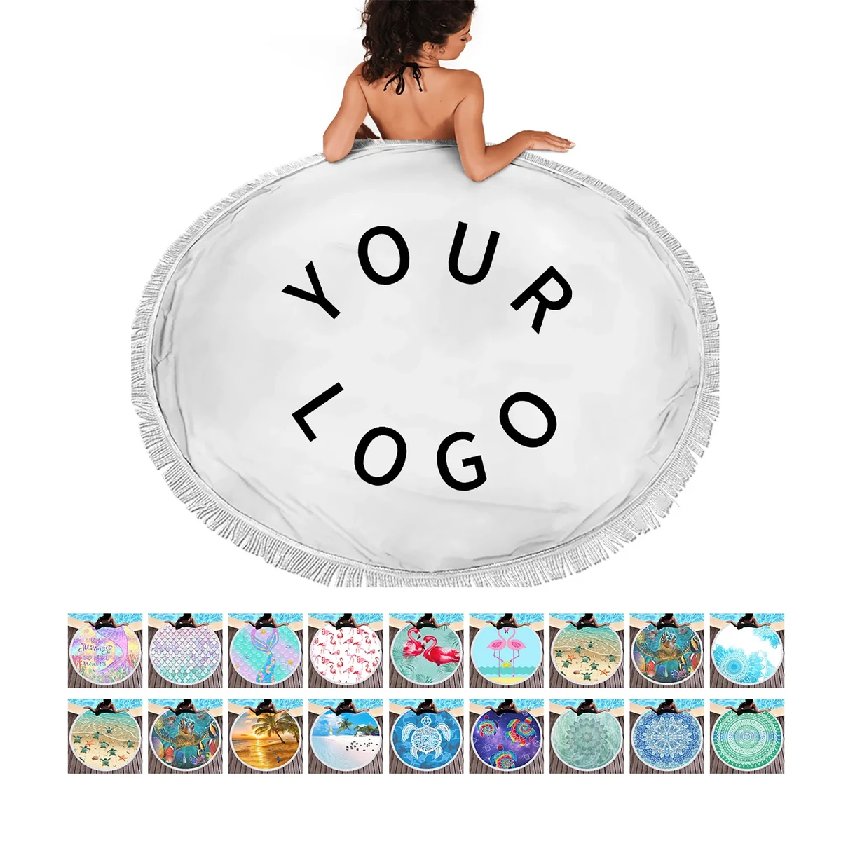 MOQ 50 Microfiber Round Beach Towel 1