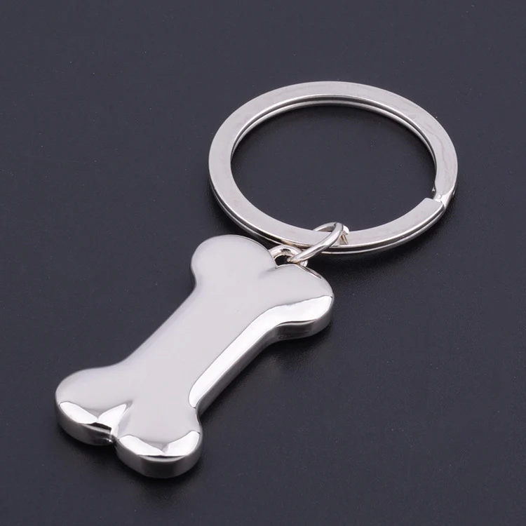 Zinc Alloy Bone Shaped Keychain 1