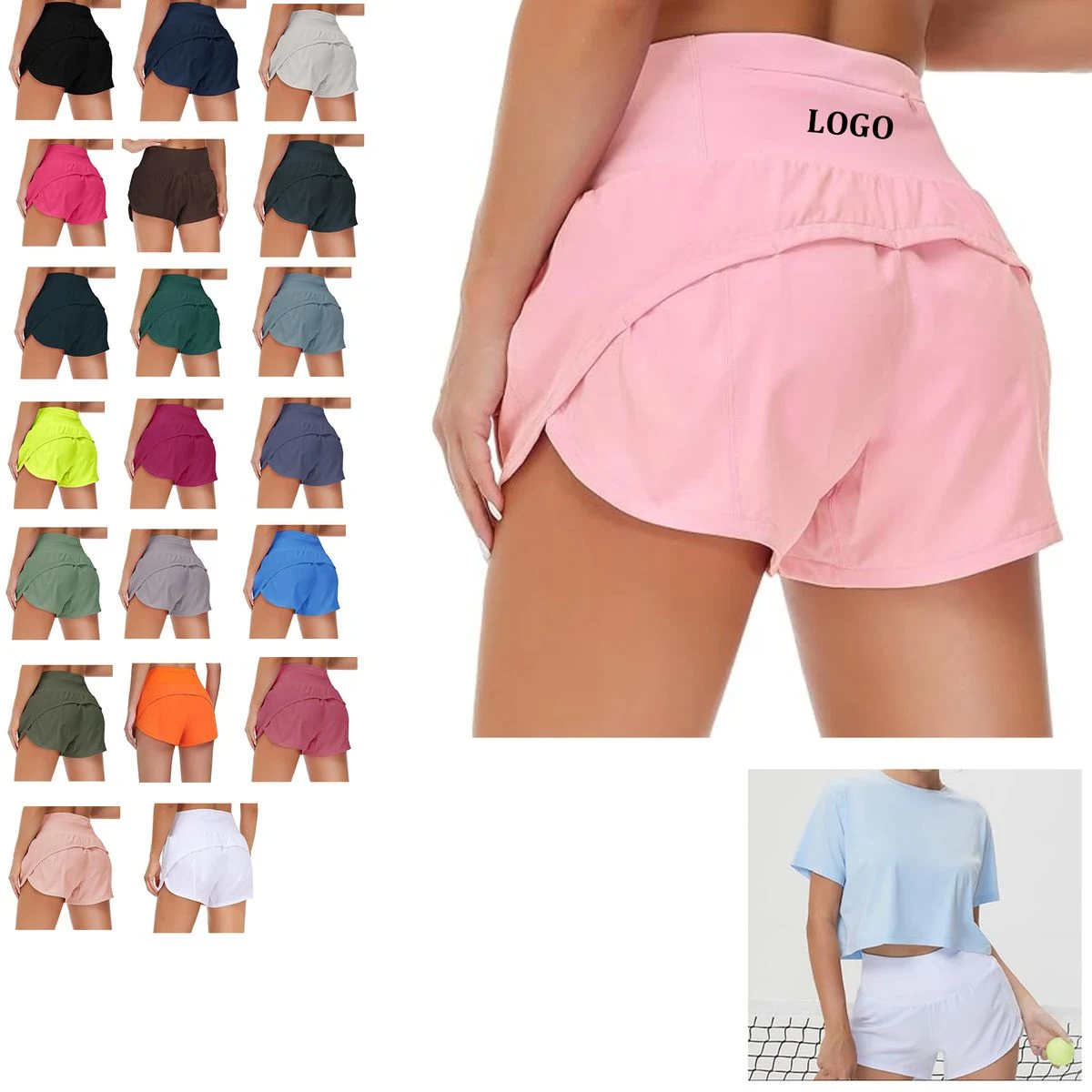Women's High Waisted Running Shorts 1