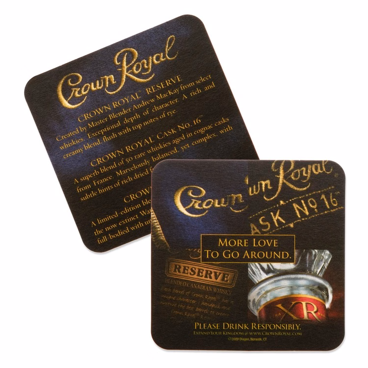 80-Point. 4" Pulp Board Coaster - Round or Square