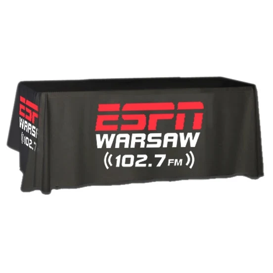 Rush 48 Hour 6 Foot Trade Show dye-sub Table Throw - 4 Sided 1