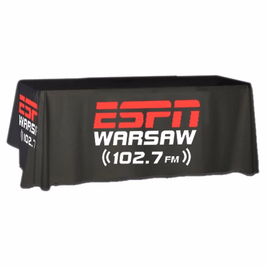 Rush 48 Hour 6 Foot Trade Show dye-sub Table Throw - 4 Sided