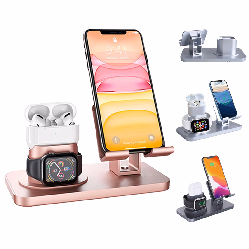Phone Stand 3 In 1 Wireless Charging Station
