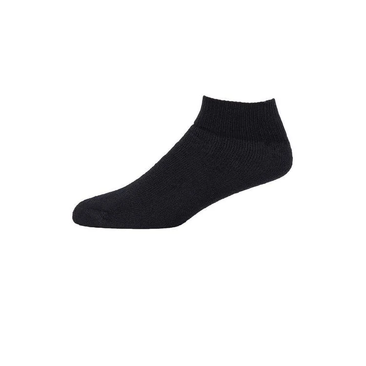 Adult Ankle Socks - Black 9-11 Stretch Knit 1