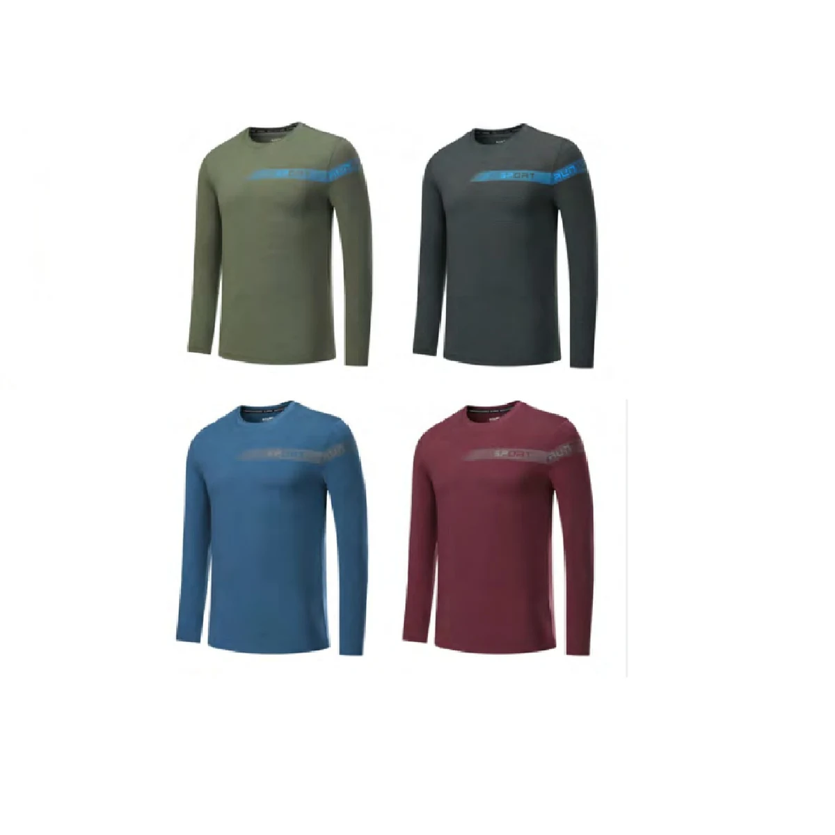 Men's Running Long Sleeve T-Shirt - Stock Style 3 1