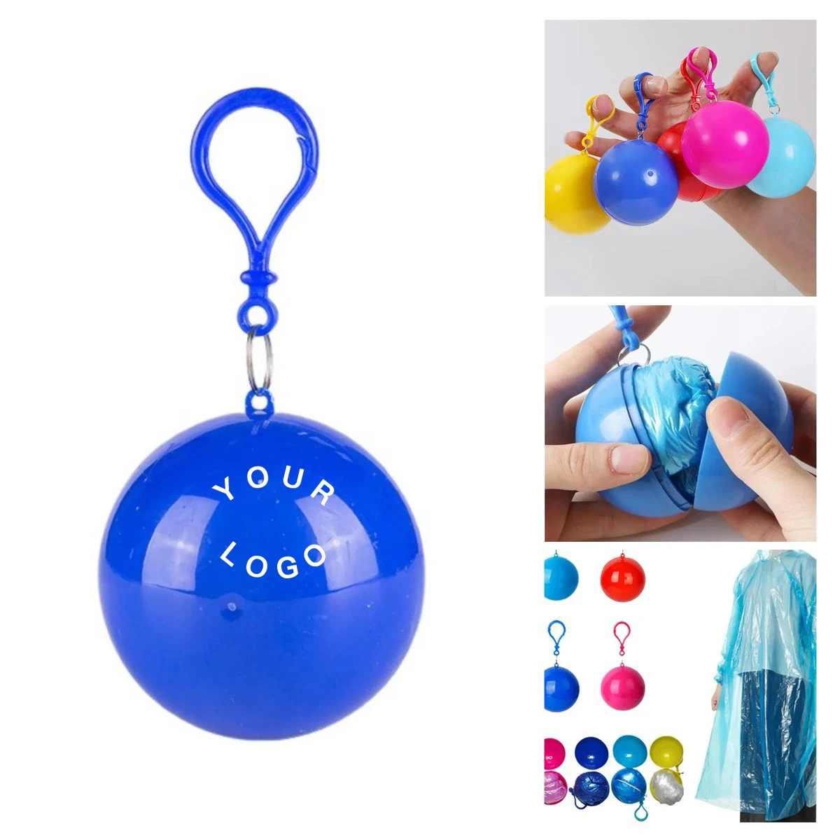 Portable Emergency Raincoat Ball with Poncho 1