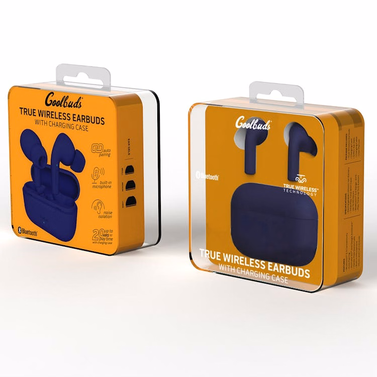 Coolbuds Wireless Earbuds - Charging Case Navy