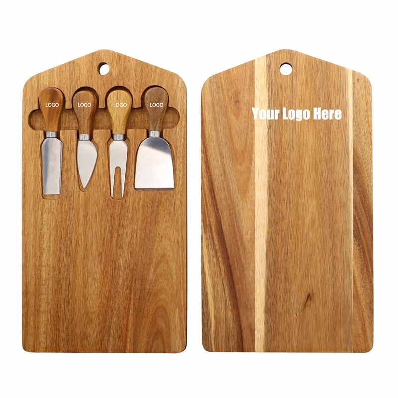 Cutting Board With Cheese Knife Set