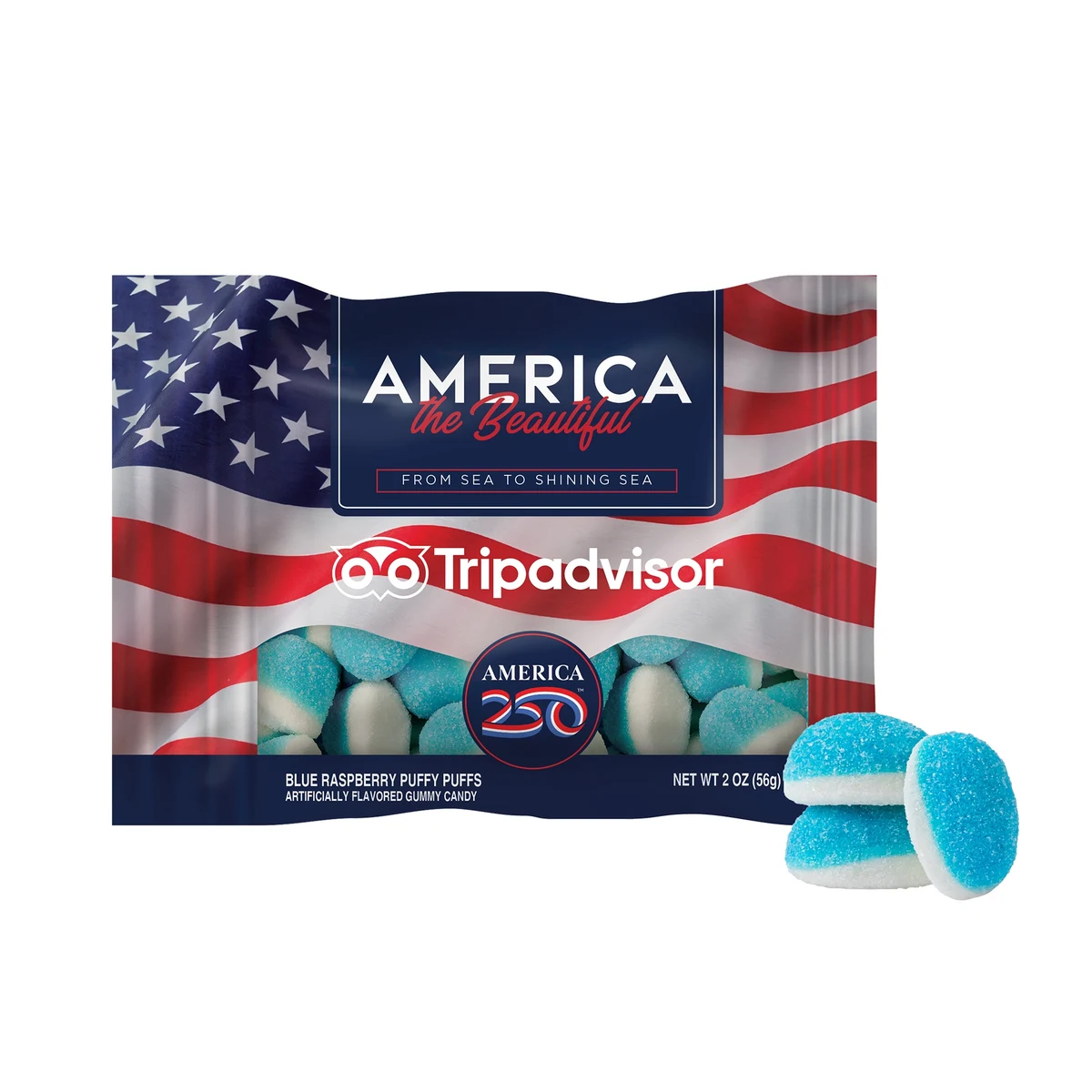 America 250- 2oz. Digibag™-Blue Raspberry Puffs 1