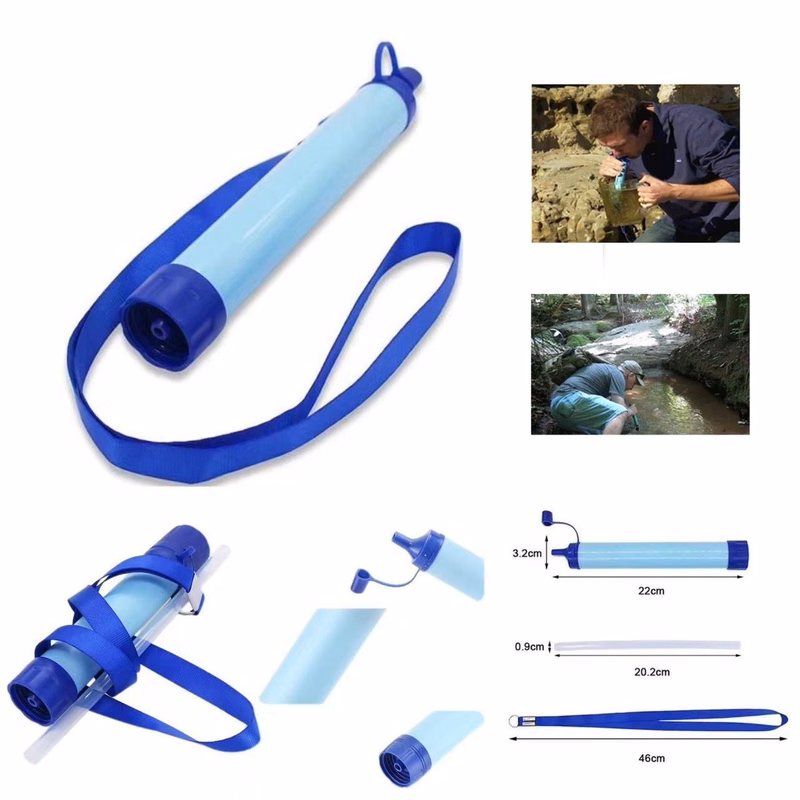 Portable Personal Water Filtration Survival for Emergency Kits Outdoor Activities and Hiking