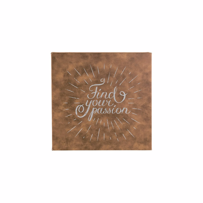 10" x 10" Rustic/Silver Leatherette Wall Decor