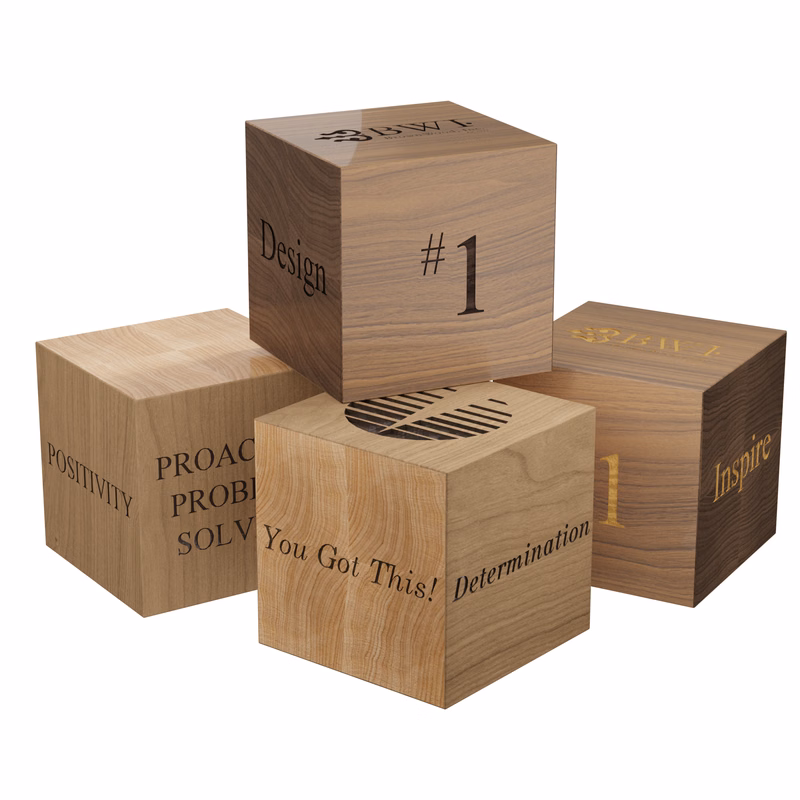 Hardwood WalnutCube