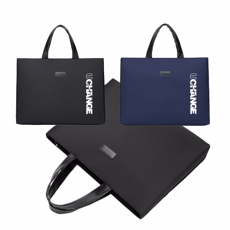 14 Inch PU Leather Business Laptop Tote Bag Top Handle