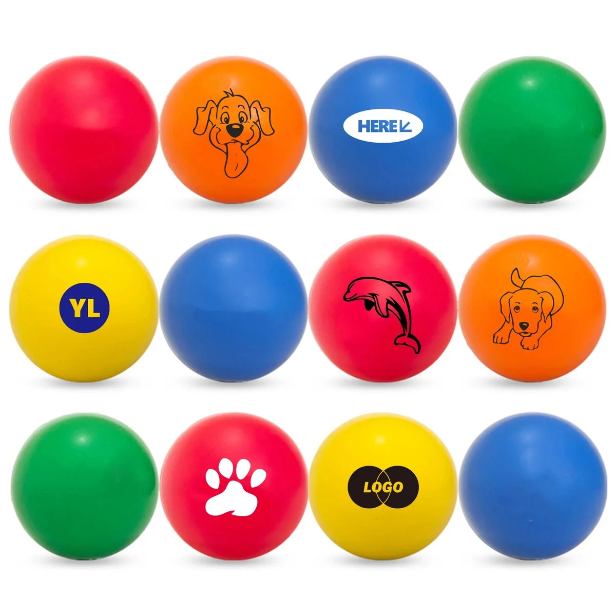 2.5inches PU Foam Squeeze Round Stress Ball 1