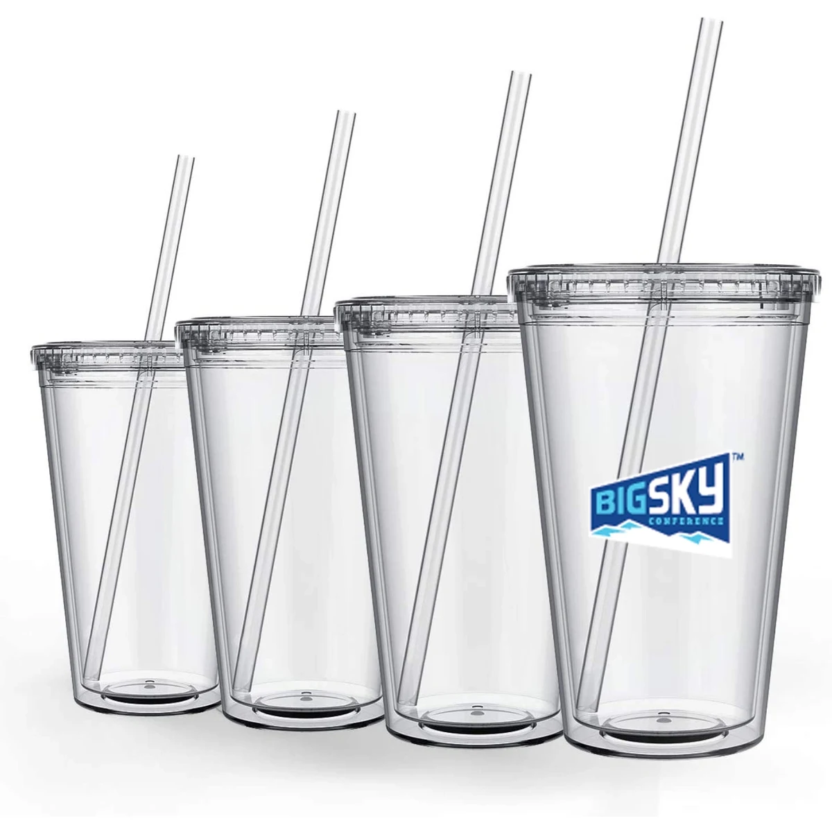 16oz Double Wall Tumbler with Straw 1