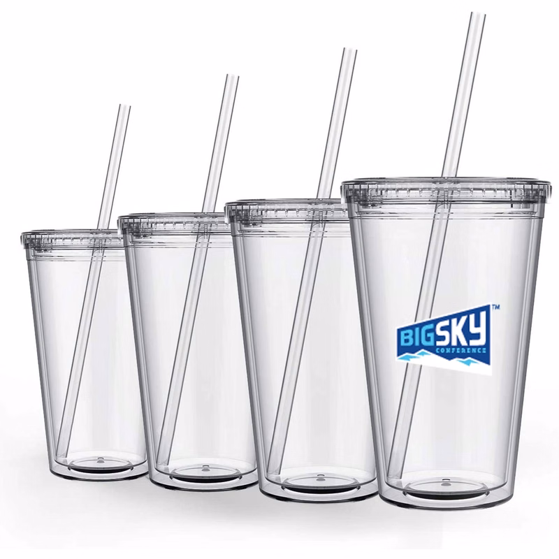 16oz Double Wall Tumbler with Straw