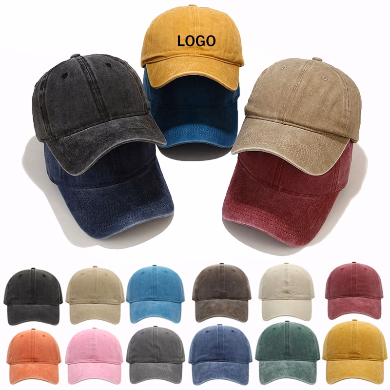 Vintage Washed Distressed Baseball Cap Style
