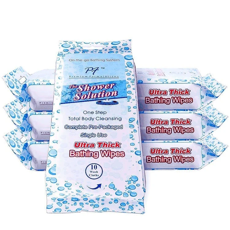 No Rinse Bathing Wipes - 10 wash cloths per pack 1