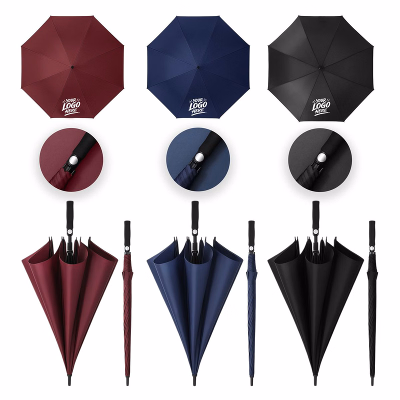 27in Auto Golf Umbrella Windproof Fiberglass Handle