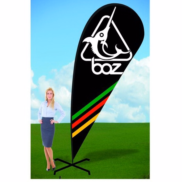 12ft Tear Drop Flag with X Stand-Double