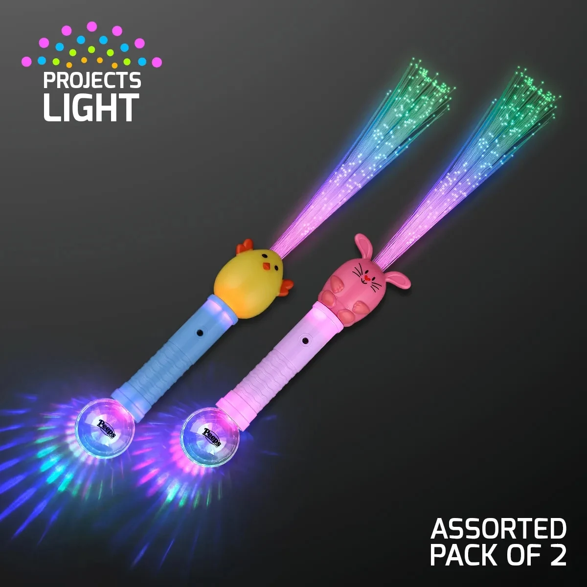 Light Up Easter Wands, Bunny and Chick Assorted Pack of 2 1
