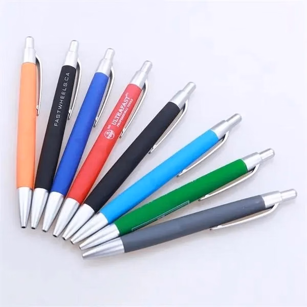 Rubber Coated Click Ballpoint Pen