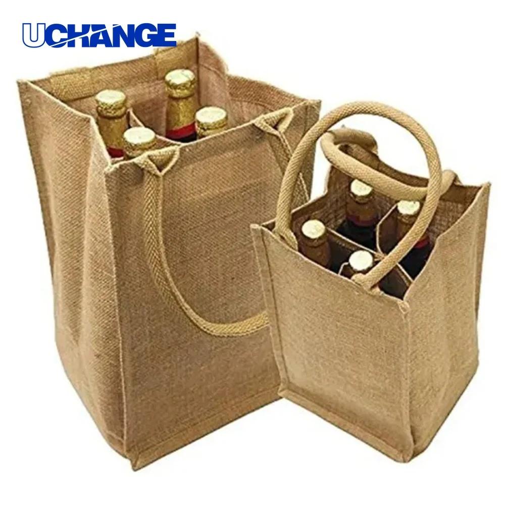 Wine Bottle Bag Carrier with Handle, custom tote bag with logo imprint 1