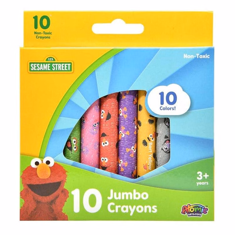 Sesame Street Jumbo Crayons - 10 Count