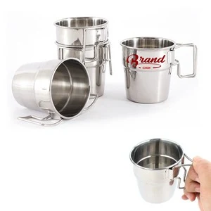 9oz Foldable Handle Stainless Steel Cup 1