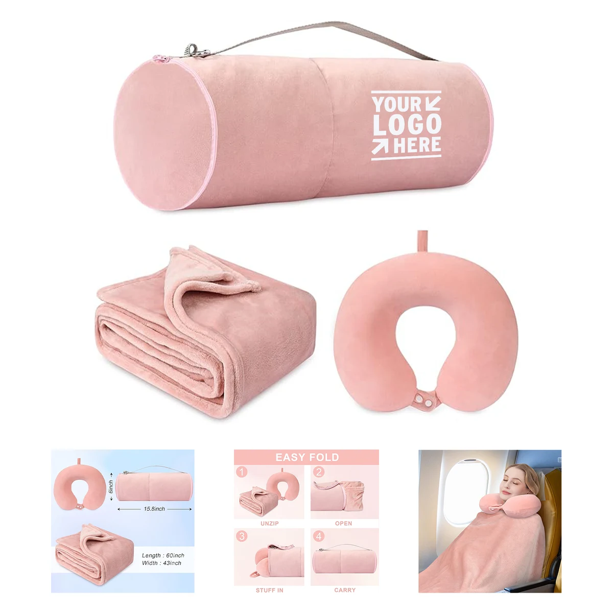 Neck Pillow Travel Blanket 1