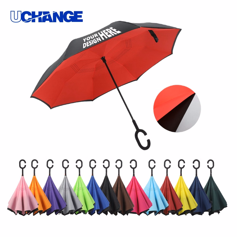 Reverse Close Umbrella with C Handle