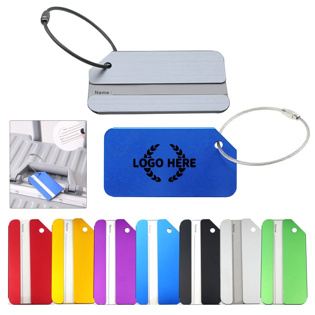 Aluminum Alloy Travel Luggage Identification Tag 1