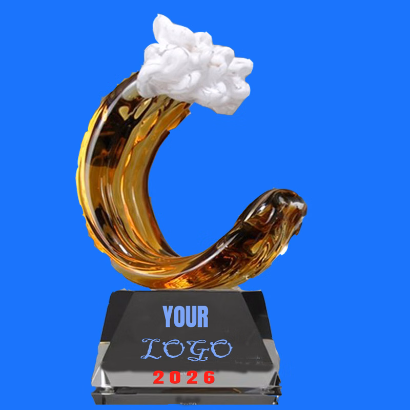 Golden Wave Art GlassAward